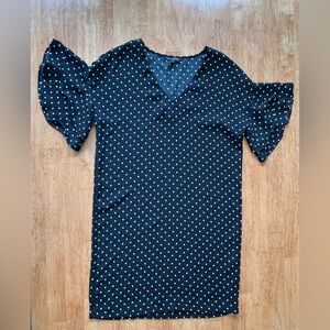 Black and white polka dot dress